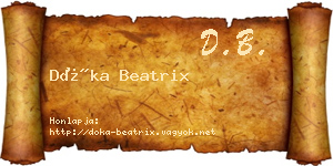 Dóka Beatrix névjegykártya