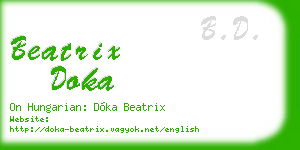 beatrix doka business card